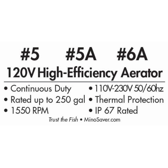 #6A MinoSaver Aerator, 120-volt